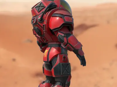 Battle Suit Low-poly 3D model
