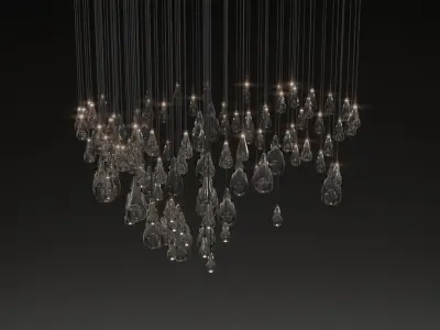 Glass Drops Haida Pendant 3D model