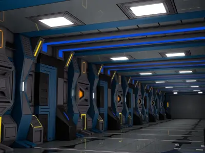 Sci Fi Corridor  3D model