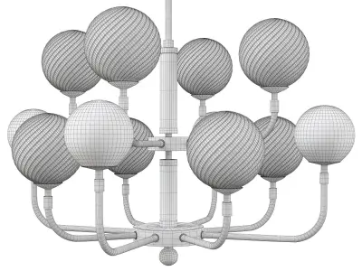 Multiforme B and L CHANDELIER Low-poly 3D model