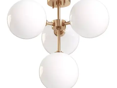 Ashleigh Semi Flush Ceiling Light 3D model