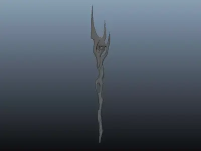 Trident Poseidon  Low-poly 3D model