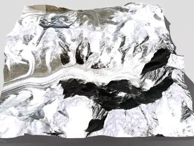 Mountain landscape Kazakhstan Shyny 5761m 3D model