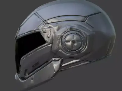 Cyber-Synthetic Stealth Operative Helmet 3D Model Low-poly 3D model