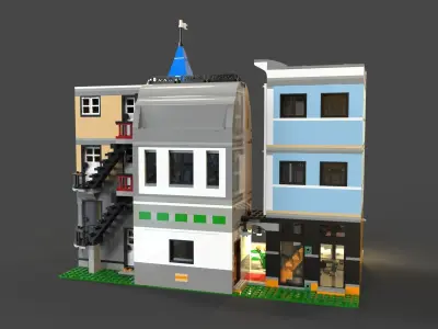 Lego Area Low-poly 3D model