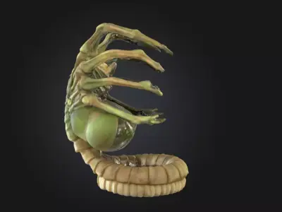 Alien Encounter Low-poly 3D model