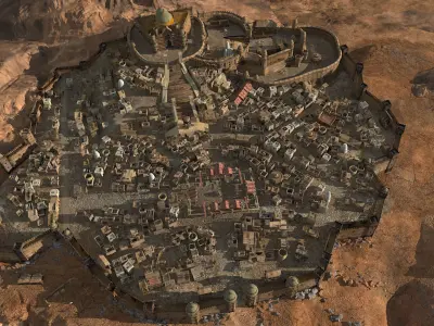 MiddleEast City Fantasy Desert Arab City 3D model