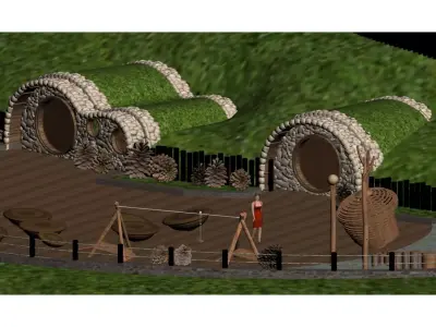Hobbit-style Architecture 3D model