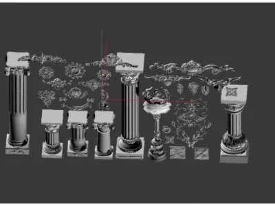 European architectural decorative components Texture