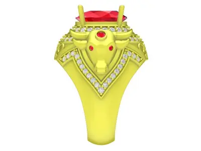 Classic Halo Diamond Ring 3D Model 4181 3D print model