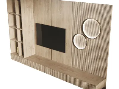 Tv wall set 1 3D model