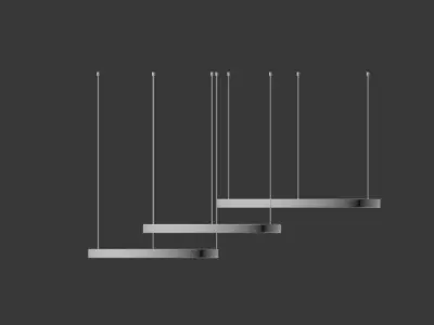 Lahti 100 Ring  chandelier 3D model