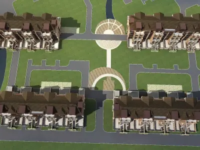 Residential Building Block 3D model