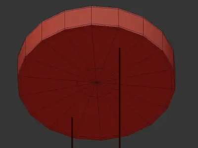 VIGGA circular pendant light gold 3D model