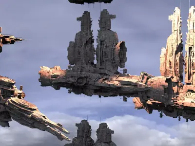 Sci-Fi Droid Warships 11 3D model