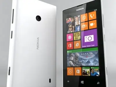  Nokia Lumia 525 whita 3D model