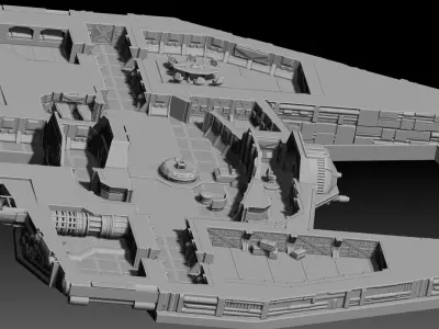 Old Dark Fury Interceptor with Interior 3D print model