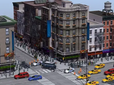 NYC Street Crime Scene 3D model