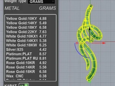 Elite Twisted Ribbon Pendant 3D print model
