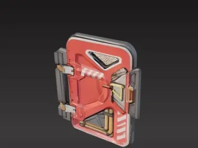 futuristic scifi door 3D print model