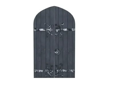 Castle Door 09 Low Poly Realistic Low-poly 3D model