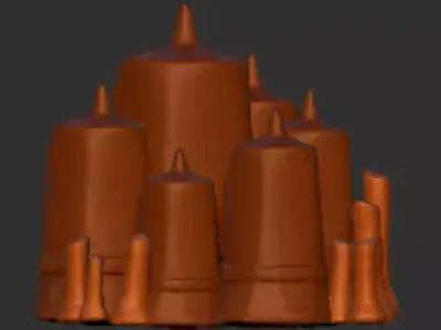 candles 3D print model