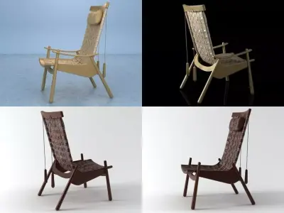 L lounge chair 3D model