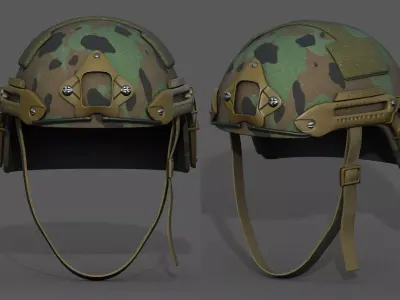 Helmet military combat scifi futuristic military  Low-poly 3D model
