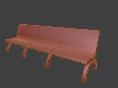 Bench Low-poly 3D model buy