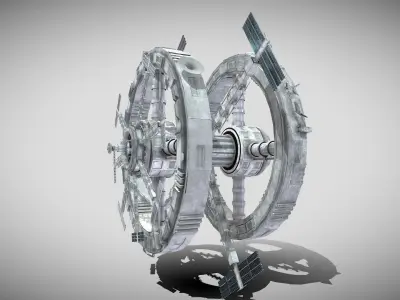 Space Station Low-poly 3D model