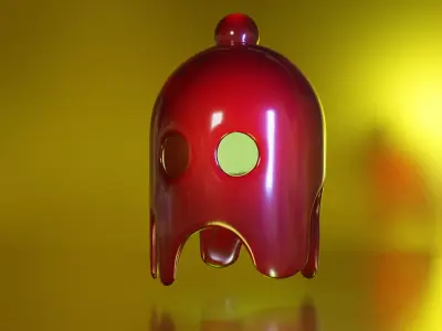 ghost glass lamp Free 3D model