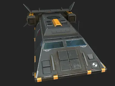 shuttle Low-poly 3D model buy