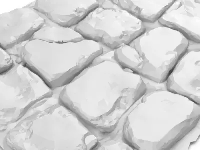 Coblestounes stone mat 3D model