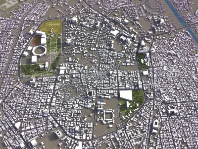Rajkot - 3D City Model Low-poly 3D model