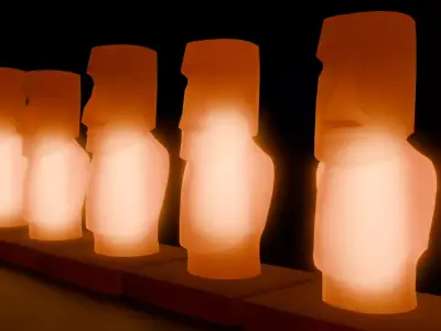 Indirect moai lighting 3D model