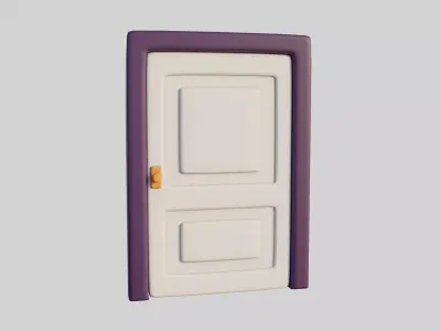 Cartoon Door 6a 3D model