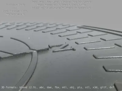 Sewer Cover 4 Textured High-Poly Version 3D model