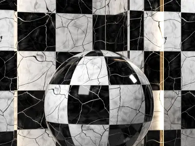 4K Black and  White Marble Texture 01  Seamless PBR Material Texture