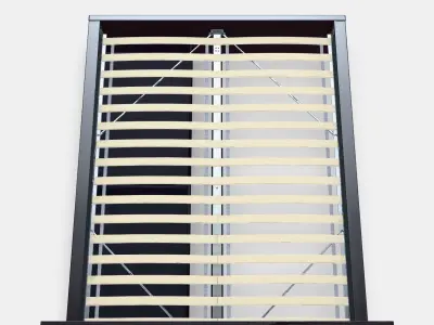 MALM Bed frame high w 2 storage boxes 16 3D model