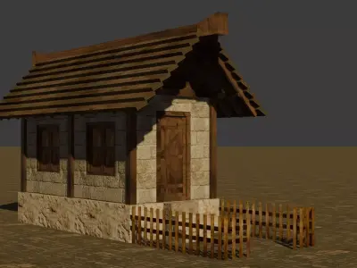 Medieval House 23 Free low-poly 3D model