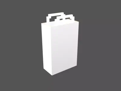 Voxel Plastic Bag v1 006 Low-poly 3D model
