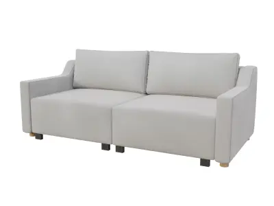 Modern 2-Seater Fabric Sofa 3D model
