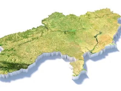Ukraine Terrain country  3D model