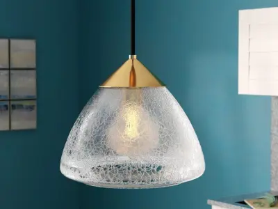 Hults 1 Light Single Bell Pendant 3D model