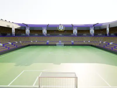 Anderlecht Football Stadium Low-poly 3D model