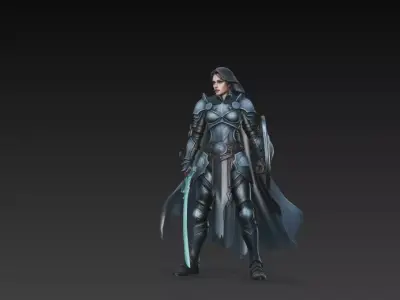 guerreara de fantasia  3D print model