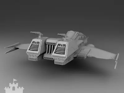 Space fighter 3D print model