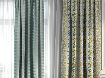 Curtain Set 258 3D model