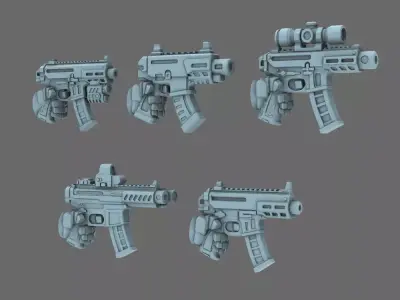 Space Knights MPX Style Pistol LEFT 3D print model