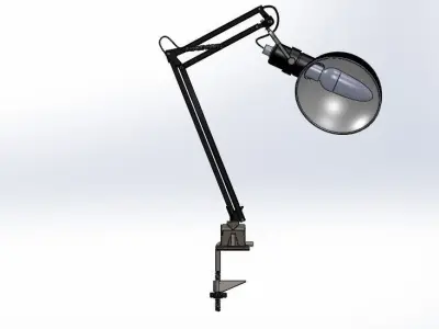 Bulldozer shaped lamp Free 3D model